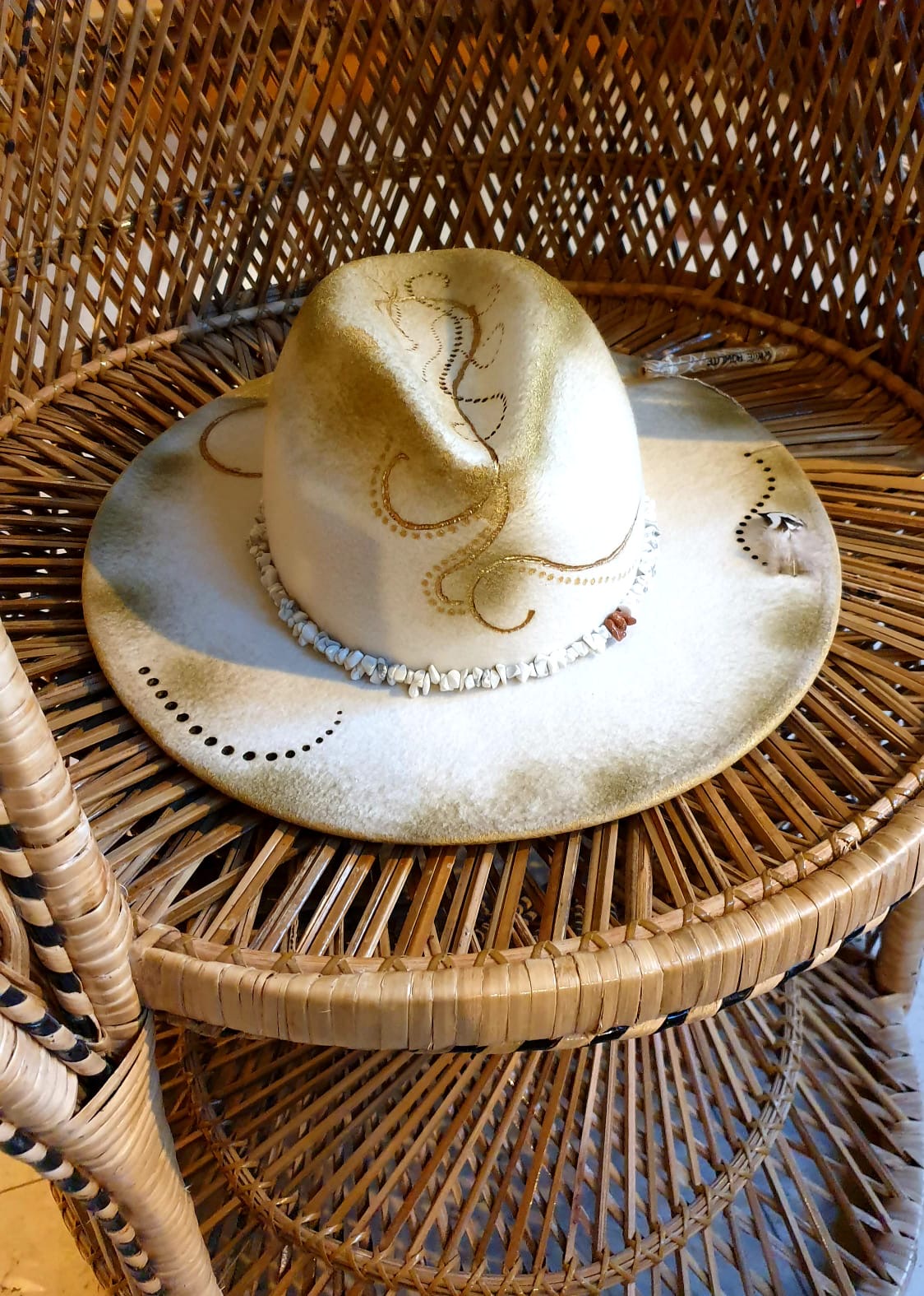 Fedora Classic STAY WILD White Stone - Vallentin Bohemian Hats