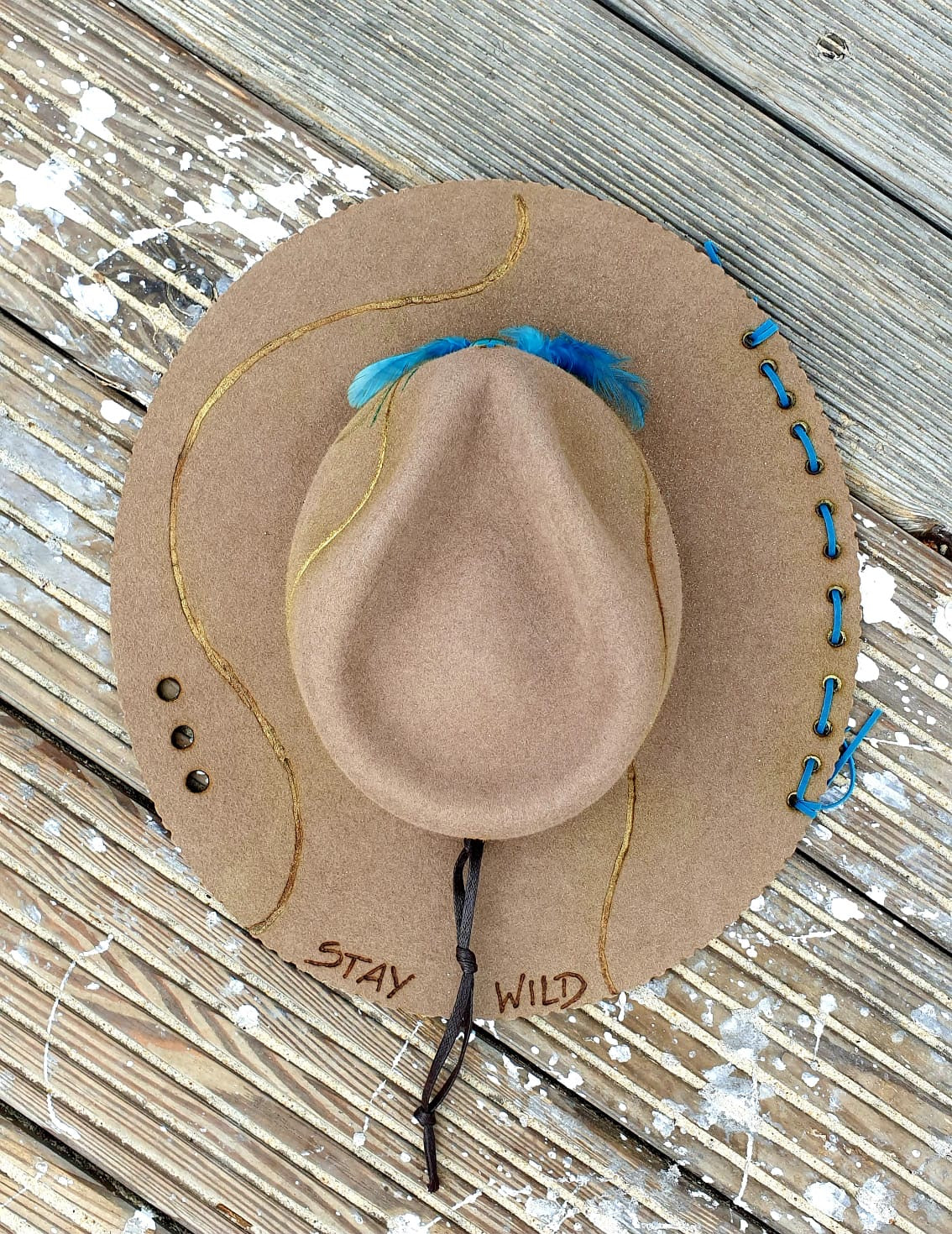 Fedora Classic STAY WILD kolor Ziemi - Vallentin Boho Kapelusze