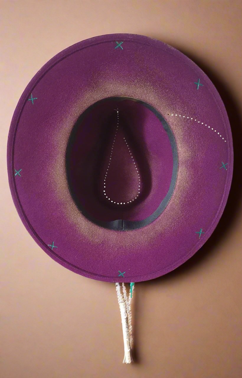 Fedora Classic STAY WILD Purple Rain- Vallentin Boho Kapelusze